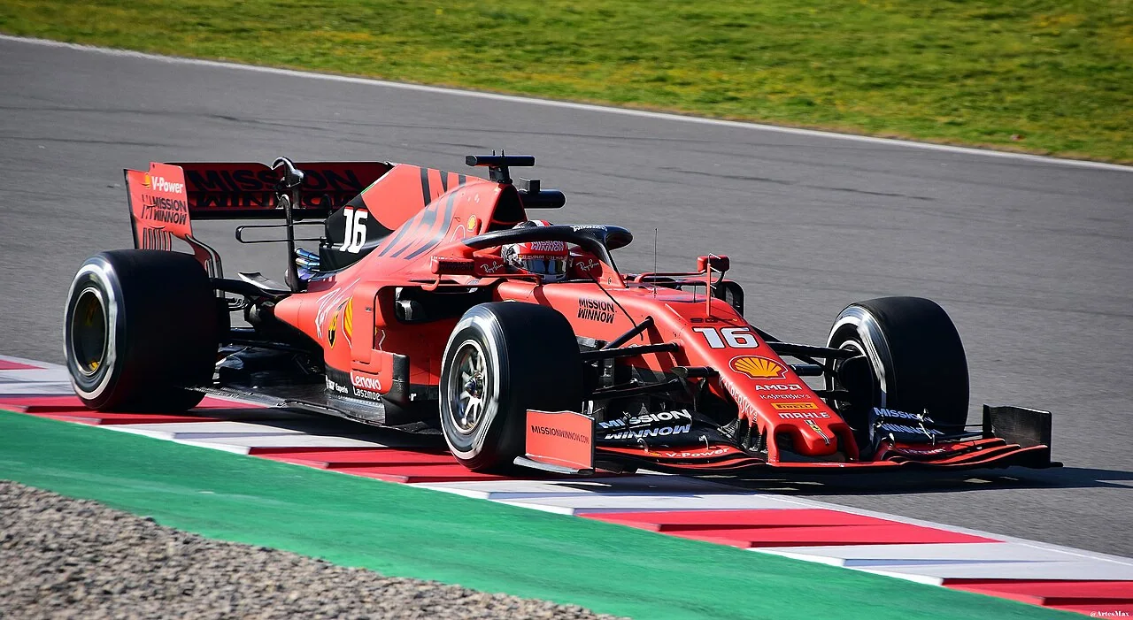 Ferrari SF90 de Charles Leclerc lors des essais de 2019