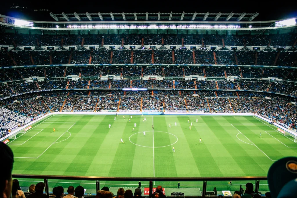 Terrain de football et lignes de jeu