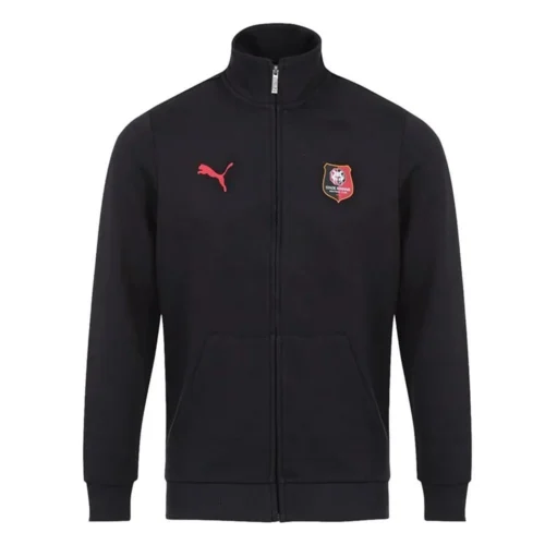 Stade Rennais Sweat Zippé Noir Homme Blank T